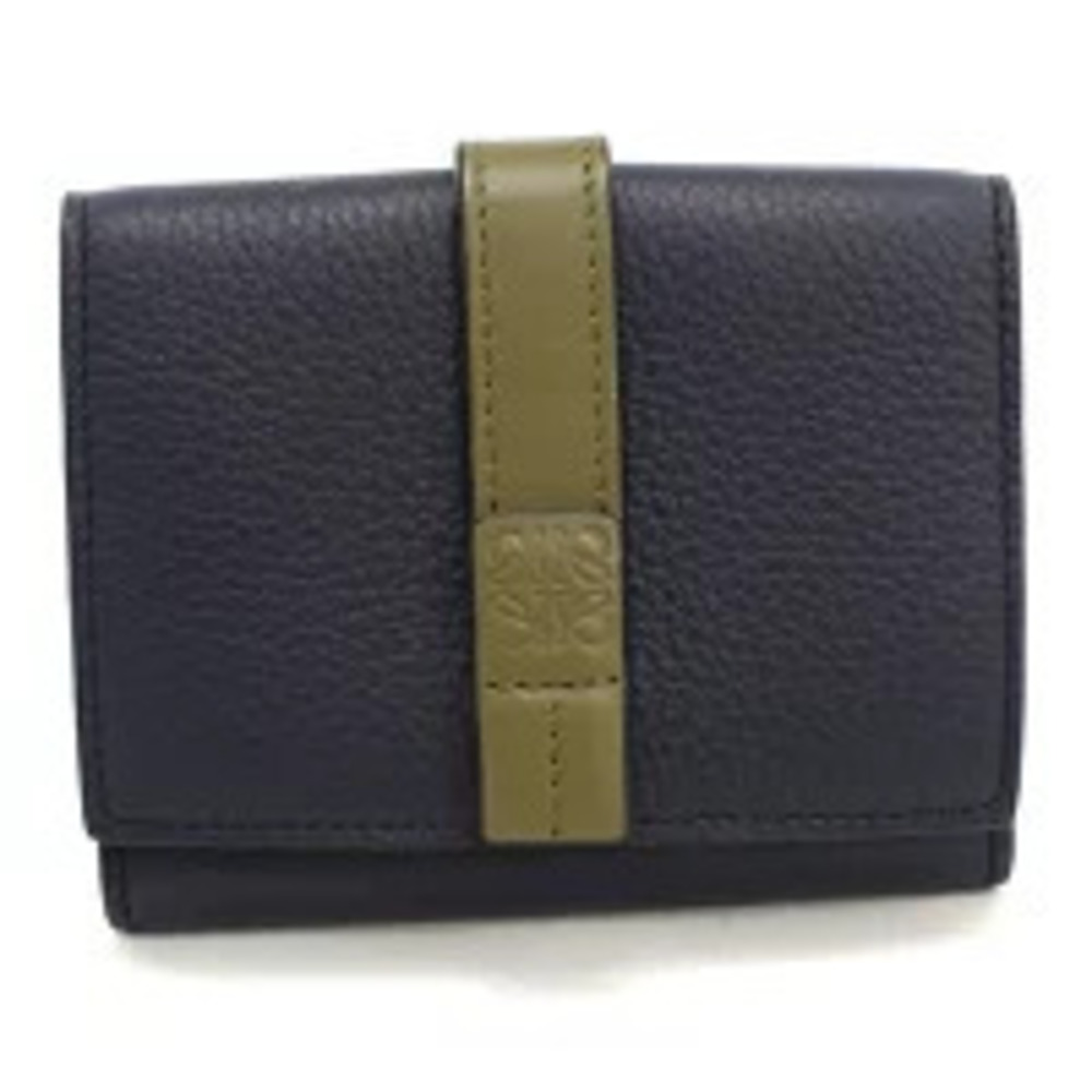 Loewe Tri fold Wallet Trifold Navy Blue